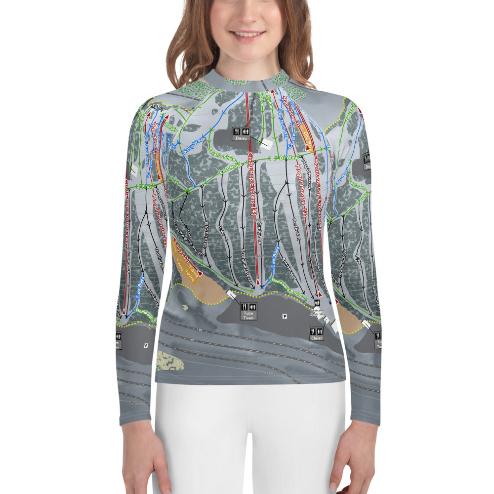 Cascade Mountain, Washington Ski Trail Map Youth Layers