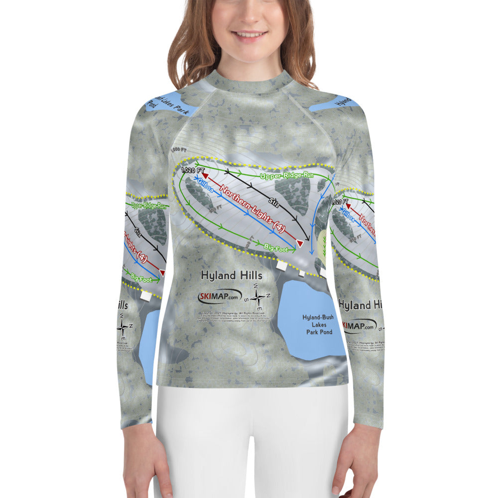Hyland Hills,   Minnesota Ski Trail Map Youth Layers