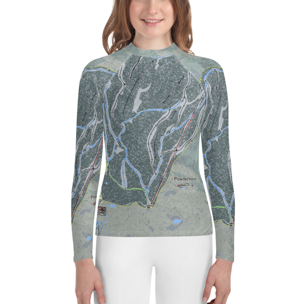 Powderhorn, Colorado Ski Trail Map Youth Layers