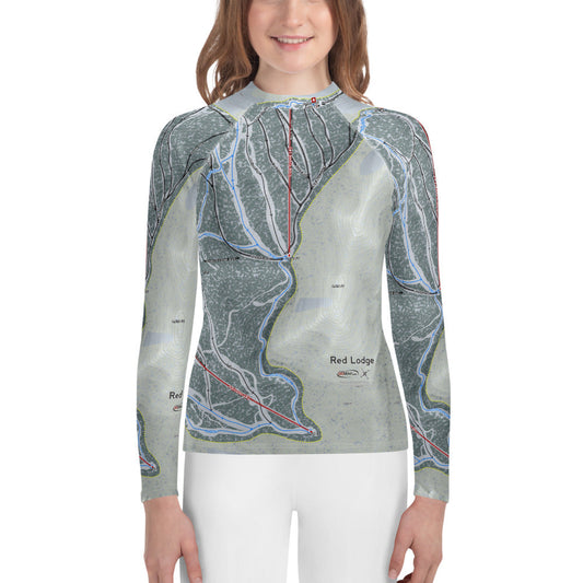 Red Lodge, Montana Ski Trail Map Youth Layers - Powderaddicts