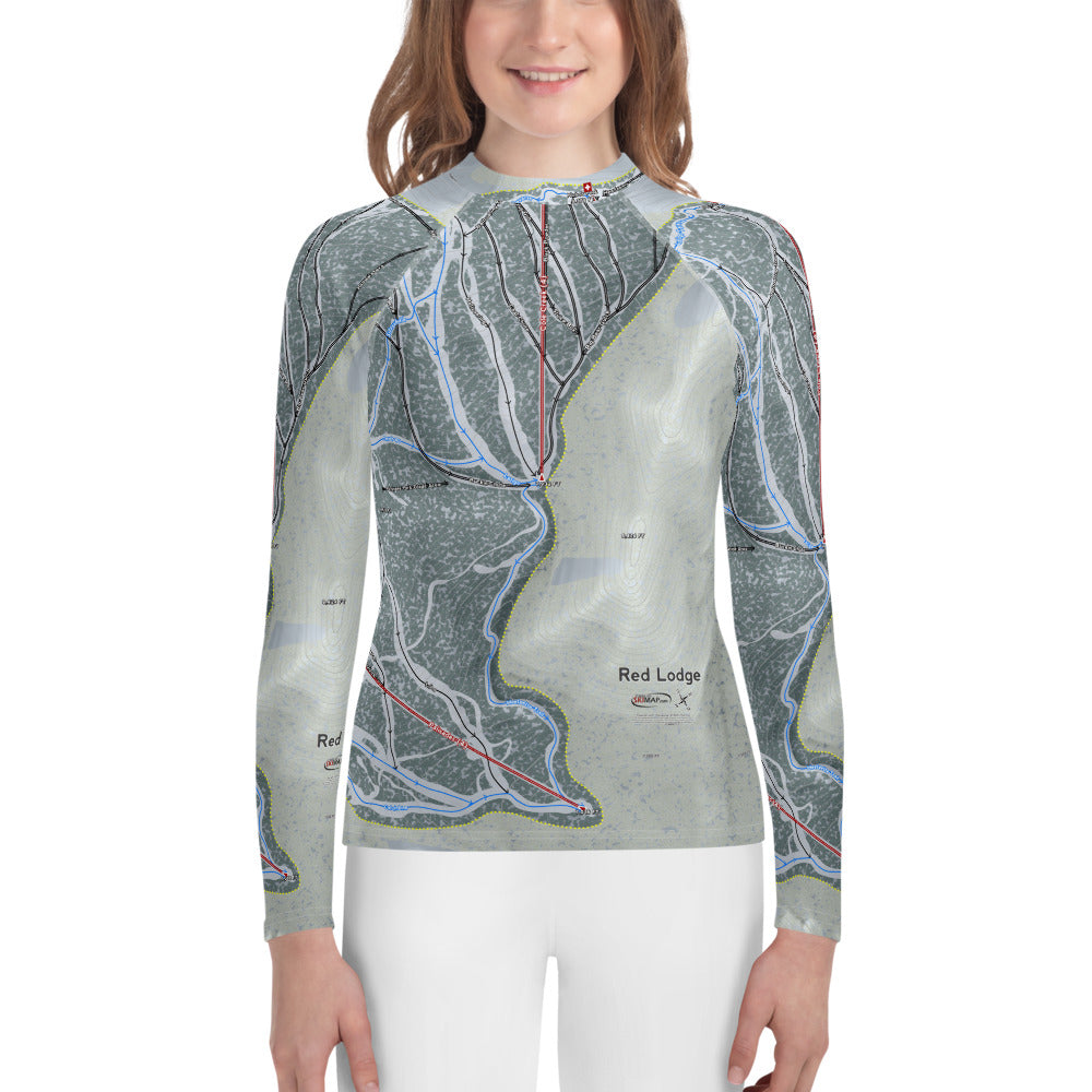 Red Lodge, Montana Ski Trail Map Youth Layers