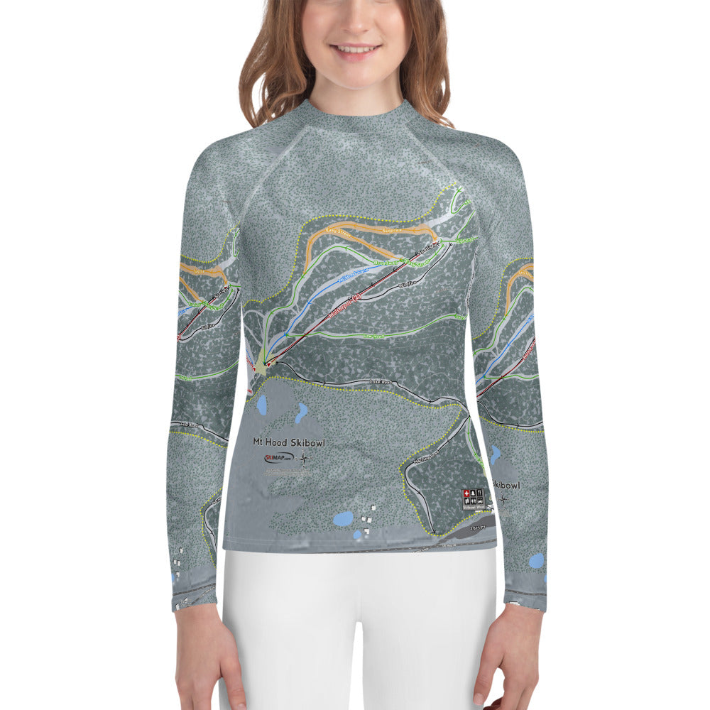 Mt. Hood Ski Bowl, Oregon Ski Trail Map Youth Layers