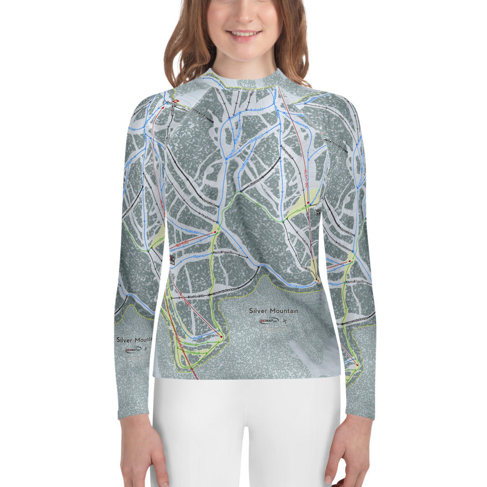 Silver Mountain, Idaho Ski Trail Map Youth Layers - Powderaddicts