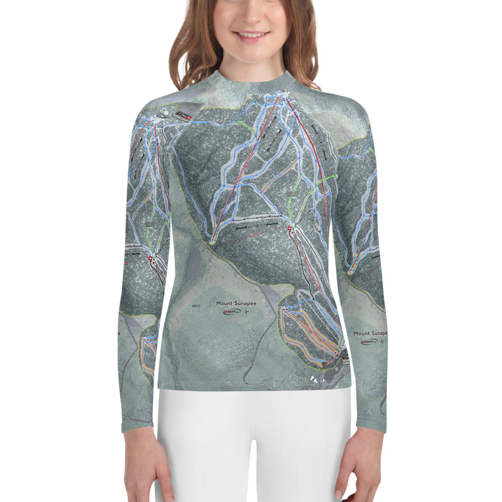 Mount Sunapee, New Hampshire Ski Trail Map Youth Layers