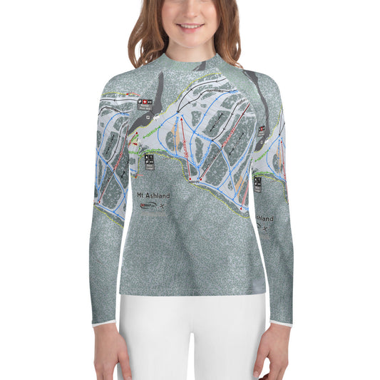 Mt. Ashland, Oregon Ski Trail Map Youth Layers