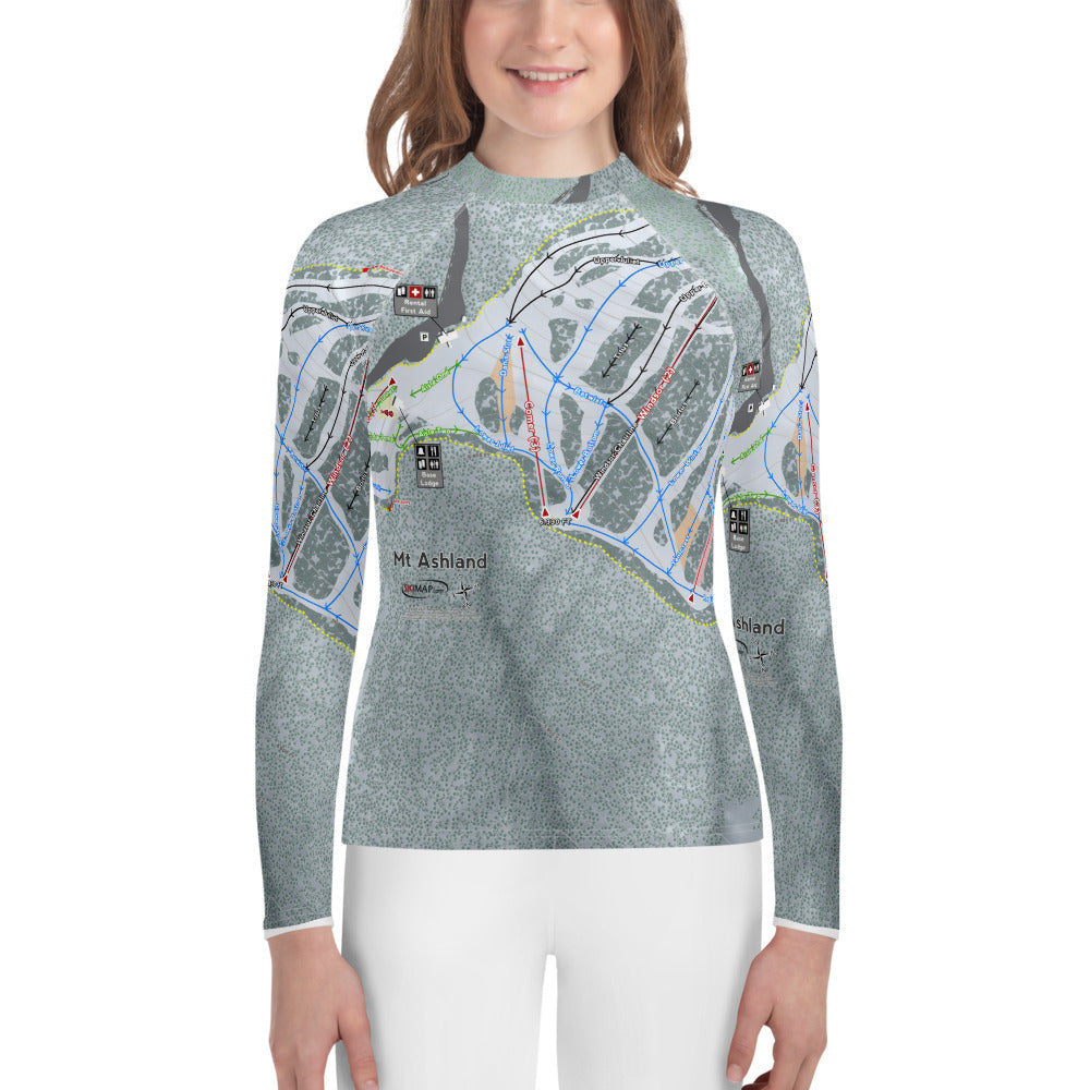 Mt. Ashland, Oregon Ski Trail Map Youth Layers