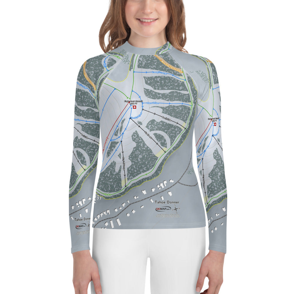 Tahoe Donner, California Ski Trail Map Youth Layers