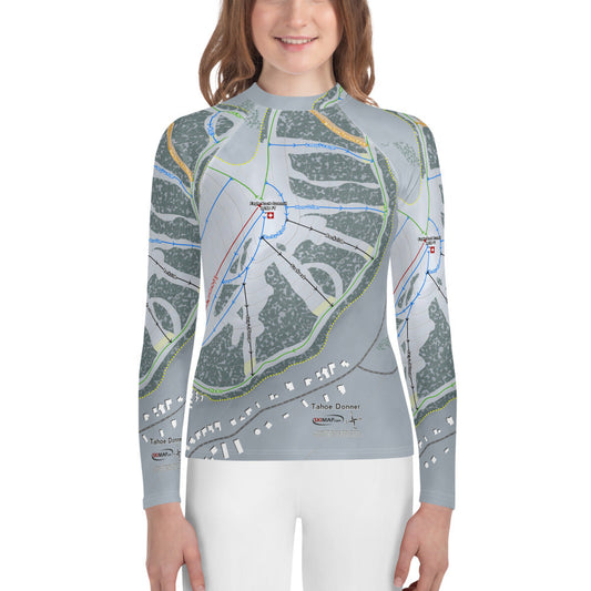Tahoe Donner, California Ski Trail Map Youth Layers