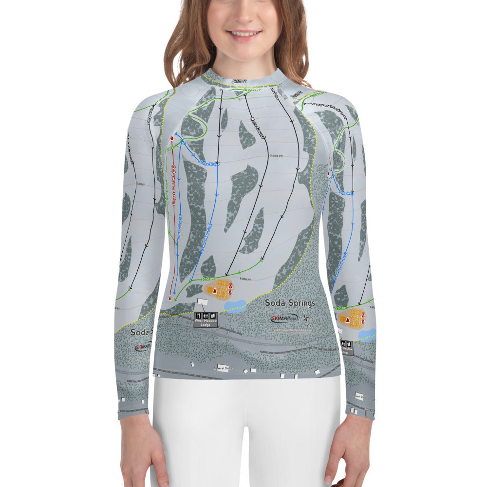 Soda Springs, California Ski Trail Map Youth Layers