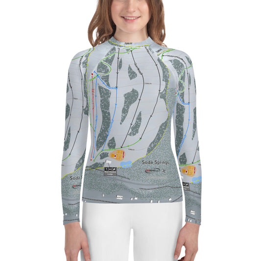 Soda Springs, California Ski Trail Map Youth Layers