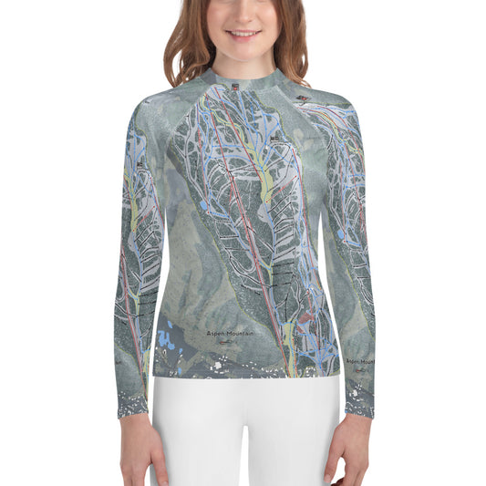 Aspen Mountain, Colorado Ski Trail Map Youth Top