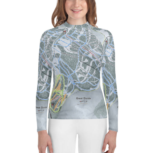 Great Divide, Montana Ski Trail Map Youth Layers