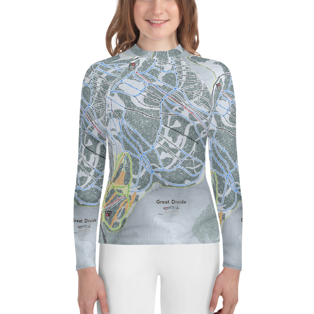 Great Divide, Montana Ski Trail Map Youth Layers