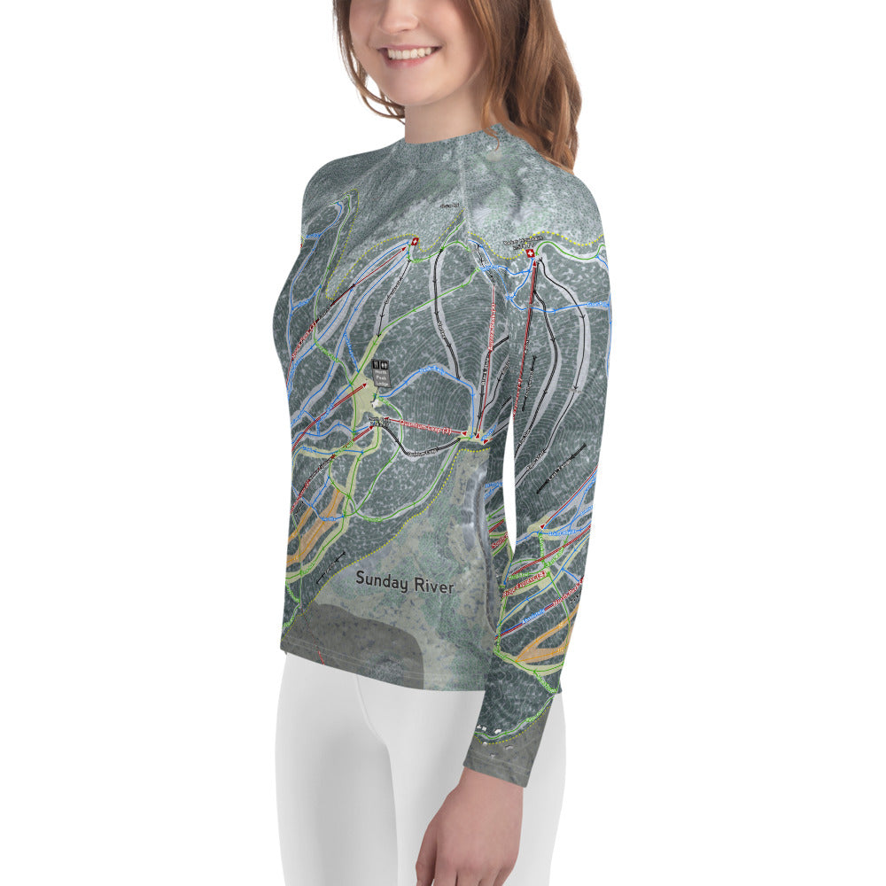 Sunday River, Maine Ski Trail Map Youth Layers - Powderaddicts