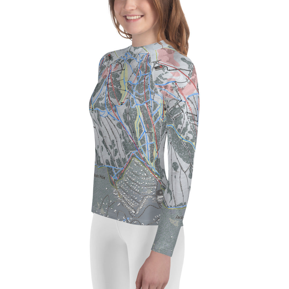 Jackson Hole, Wyoming Ski Trail Map - Youth Layers - Powderaddicts