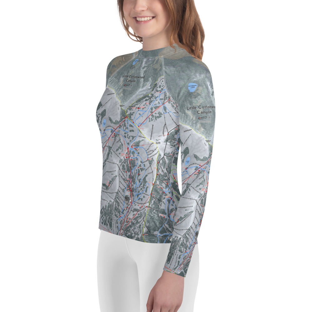 Little Cottonwood Canyon, Utah Ski Trail Map Youth Layers - Powderaddicts
