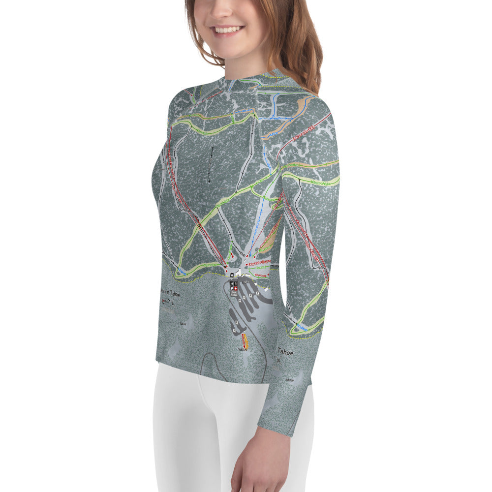 SIerra at Tahoe,  California Ski Trail Map Youth Layers