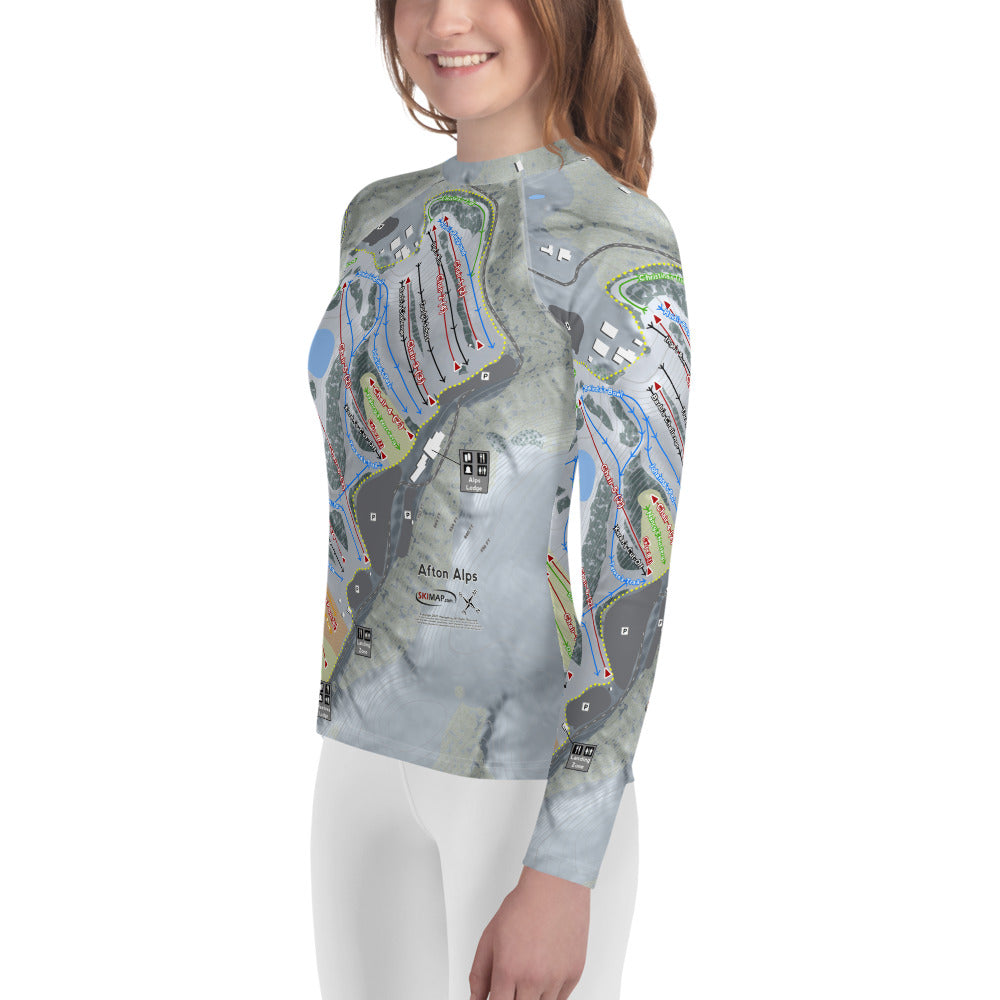 Afton Alps,  Minnesota Ski Trail Map Youth Layers