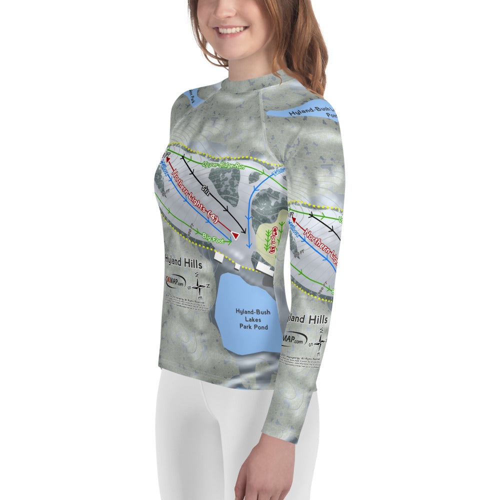 Hyland Hills,   Minnesota Ski Trail Map Youth Layers