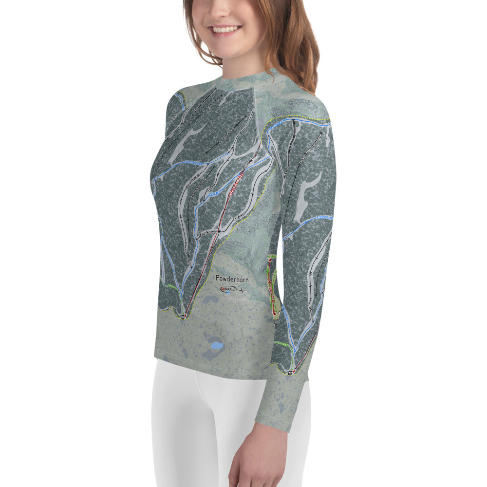 Powderhorn, Colorado Ski Trail Map Youth Layers