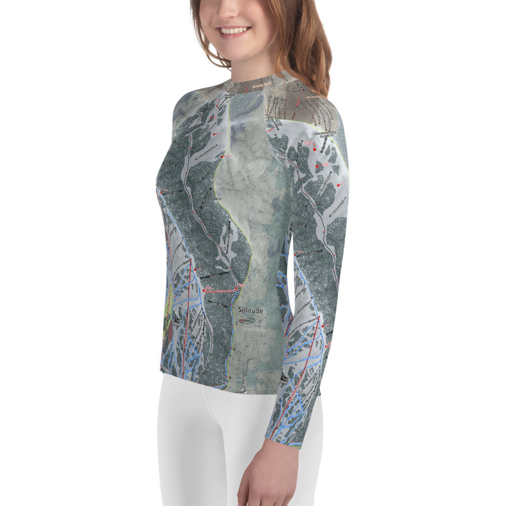 Solitude, Utah Ski Trail Map Youth Layers