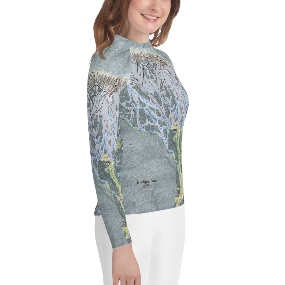 Bridger Bowl, Montana Ski Trail Map Youth Layers