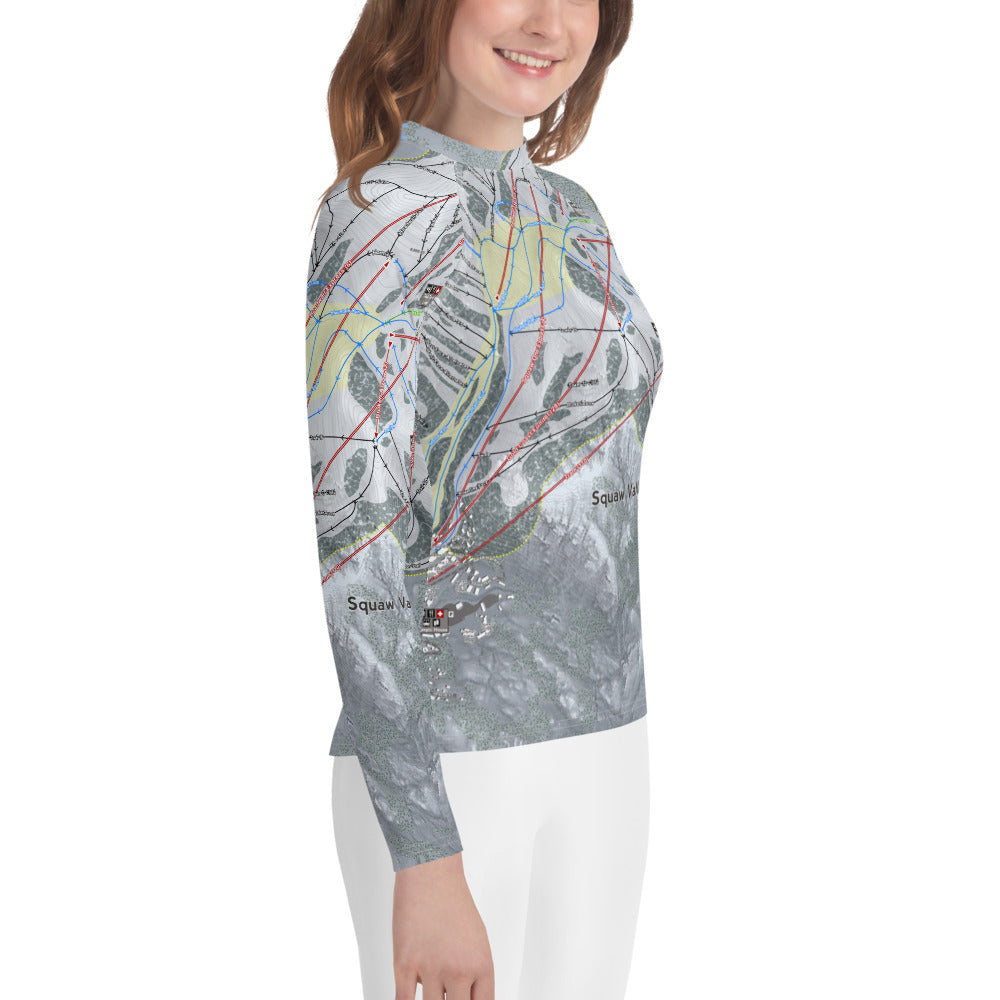 Squaw Valley, California Ski Trail Map Youth Layers