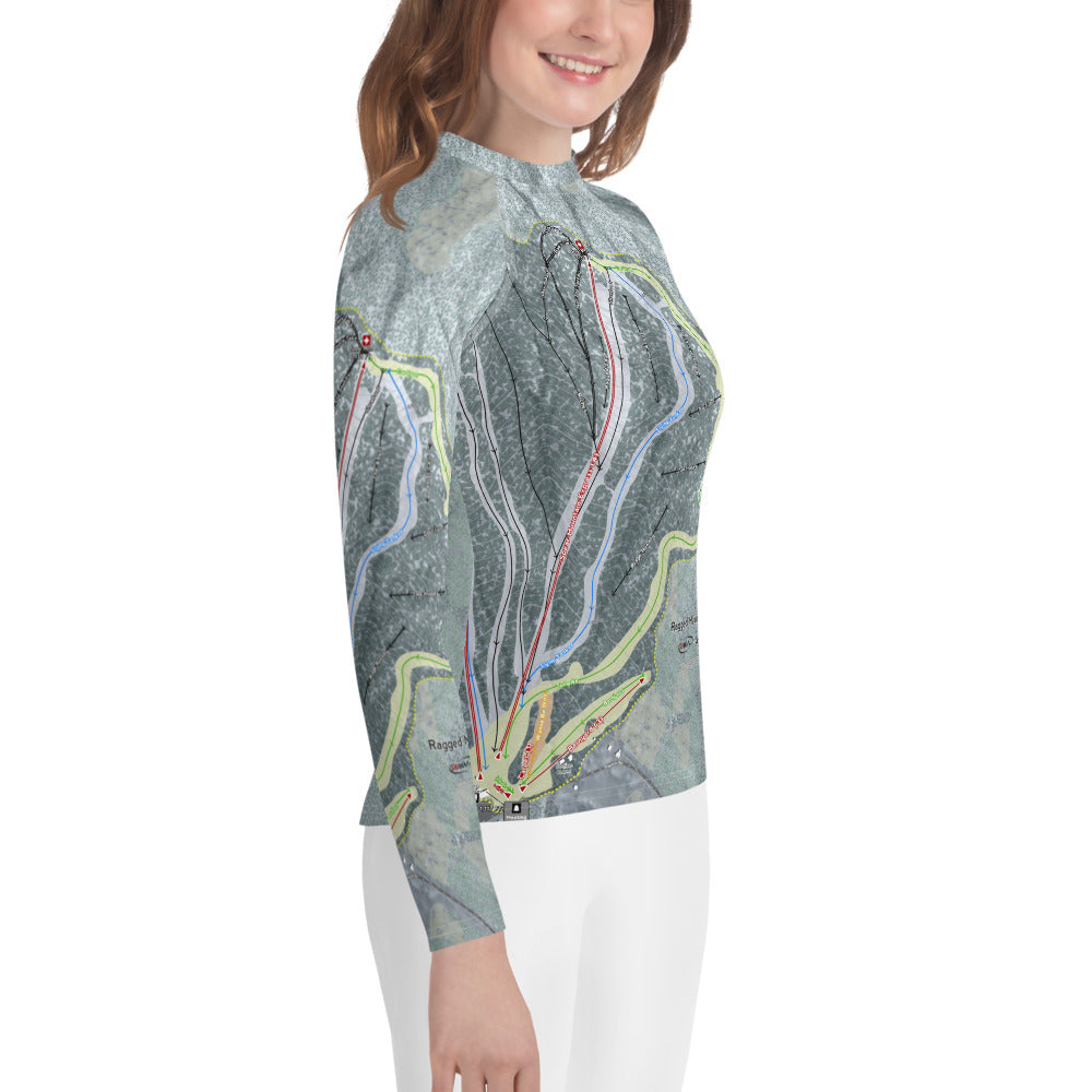 Ragged Mountain, New Hampshire Ski Trail Map Youth Layers