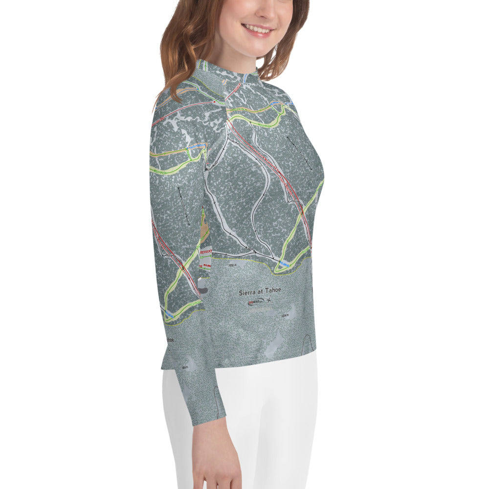 SIerra at Tahoe,  California Ski Trail Map Youth Layers