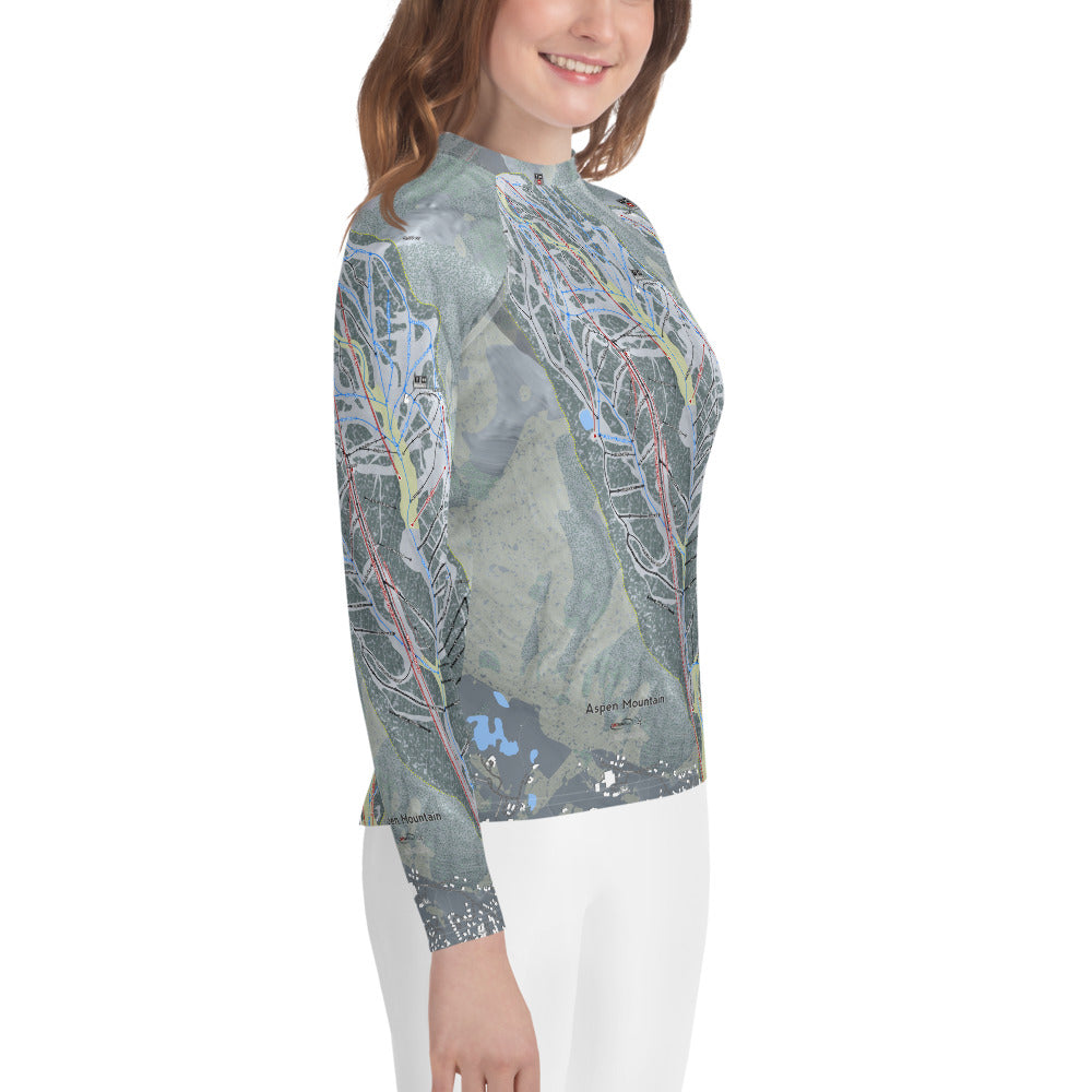 Aspen Mountain, Colorado Ski Trail Map Youth Top