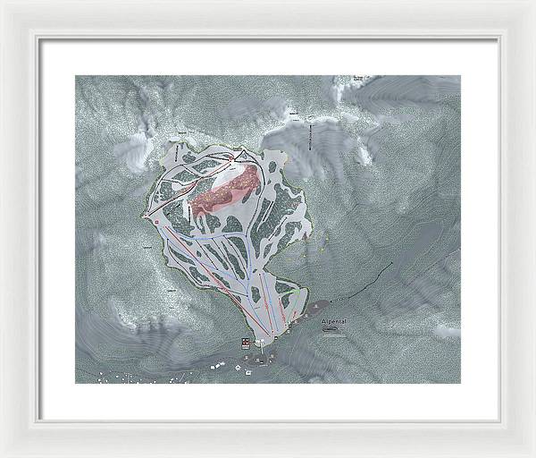 Alpental Ski Trail Map - Framed Print - Powderaddicts