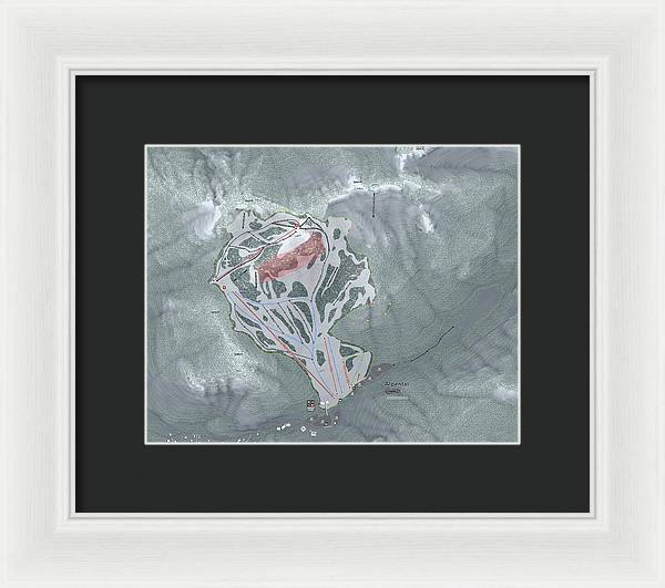 Alpental Ski Trail Map - Framed Print - Powderaddicts