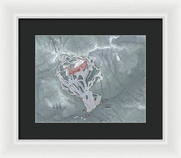 Alpental Ski Trail Map - Framed Print - Powderaddicts