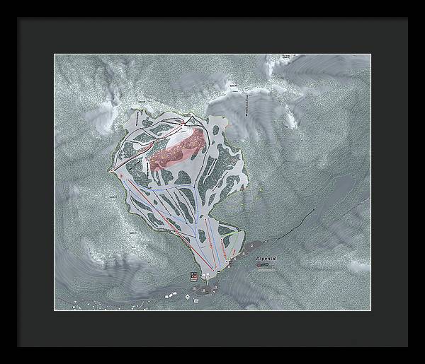 Alpental Ski Trail Map - Framed Print - Powderaddicts