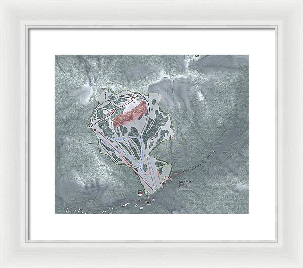 Alpental Ski Trail Map - Framed Print - Powderaddicts