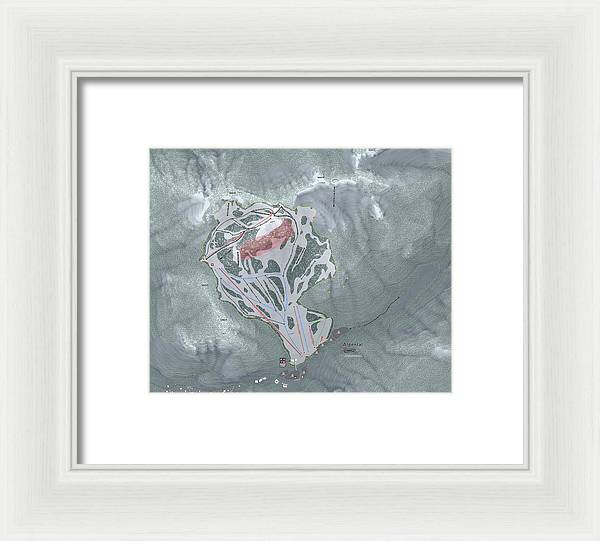 Alpental Ski Trail Map - Framed Print - Powderaddicts