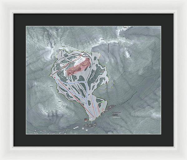Alpental Ski Trail Map - Framed Print - Powderaddicts