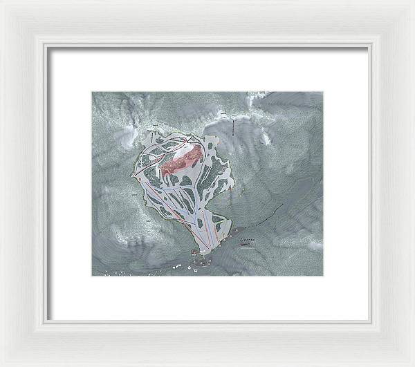 Alpental Ski Trail Map - Framed Print - Powderaddicts