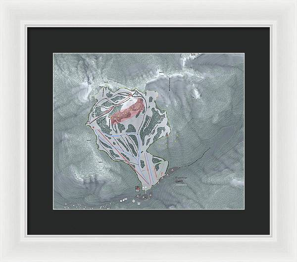 Alpental Ski Trail Map - Framed Print - Powderaddicts