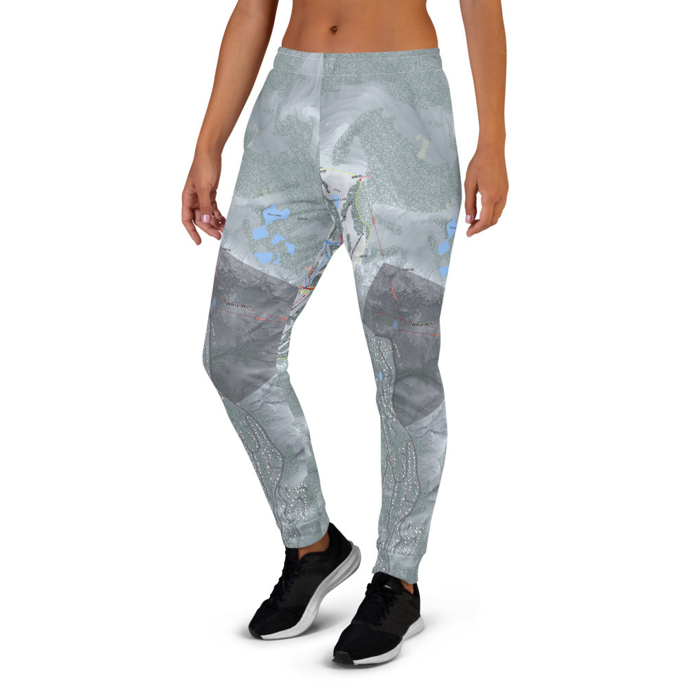 Alpine Squaw/Meadows, California Ski Trail Map Women&#39;s Mid-Layer - Powderaddicts