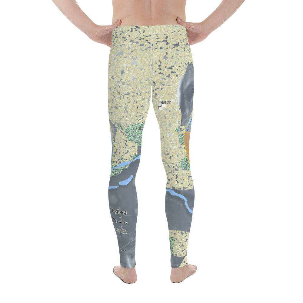 Alpine Valley, Michigan Ski Trail Map Men's Base Layer Bottom - Powderaddicts