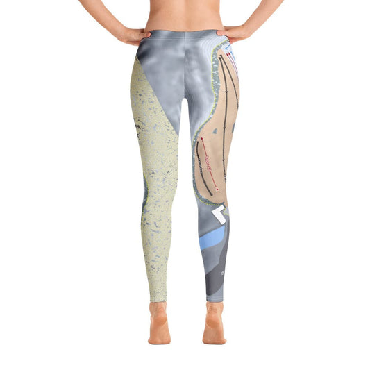 Alpine Valley, Michigan Ski Trail Map Women's Base Layer Bottom - Powderaddicts