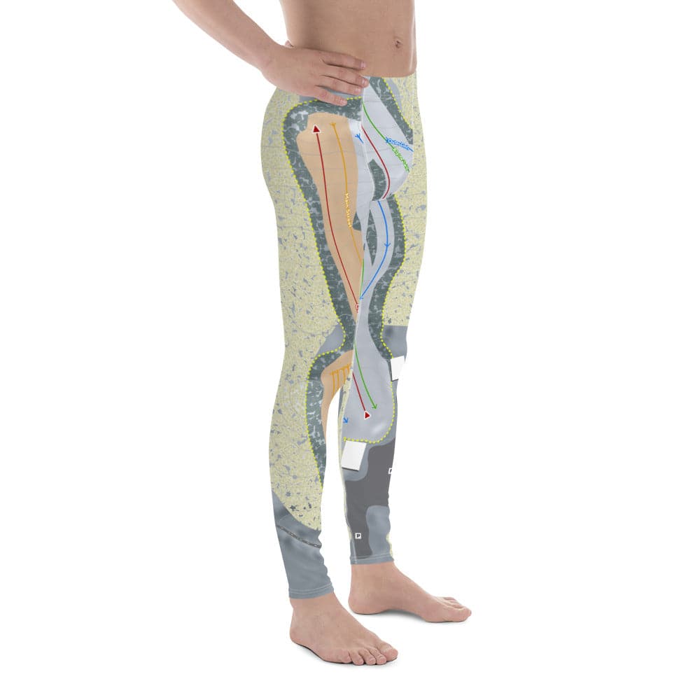 Alpine Valley, Ohio Ski Trail Map Men&#39;s Base Layer Bottom - Powderaddicts