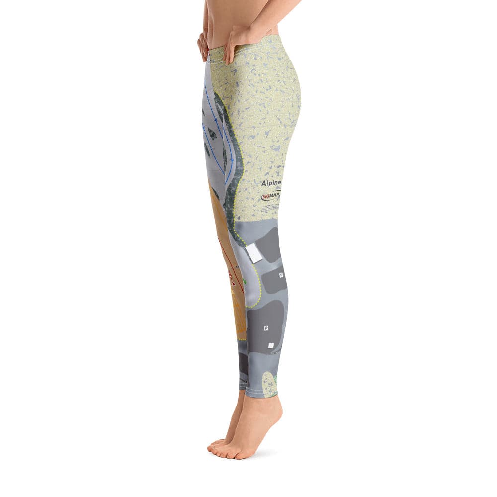 Alpine Valley, Ohio Ski Trail Map Women's Base Layer Bottom - Powderaddicts