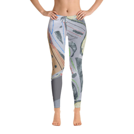 Alpine Valley, Wisconsin Ski Trail Map Women's Base Layer Bottom - Powderaddicts