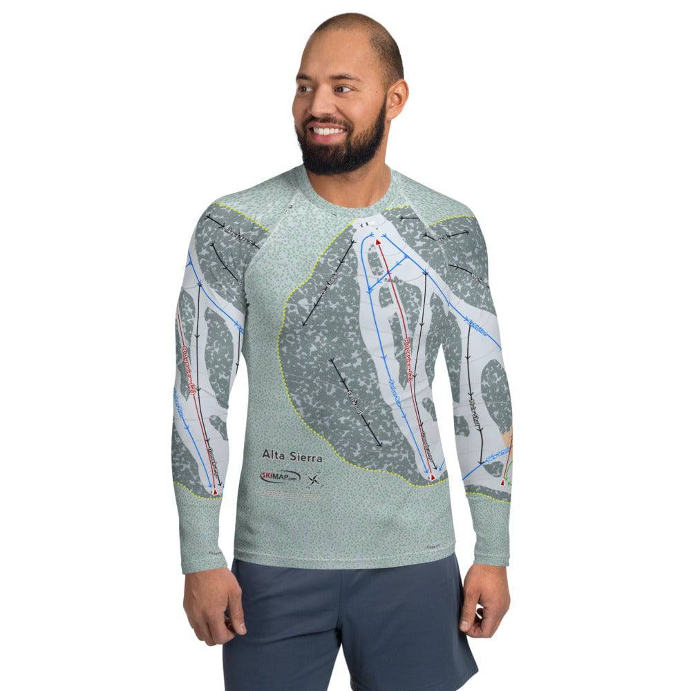 Alta Sierra, California Ski Trail Map Men's Base Layer Top
