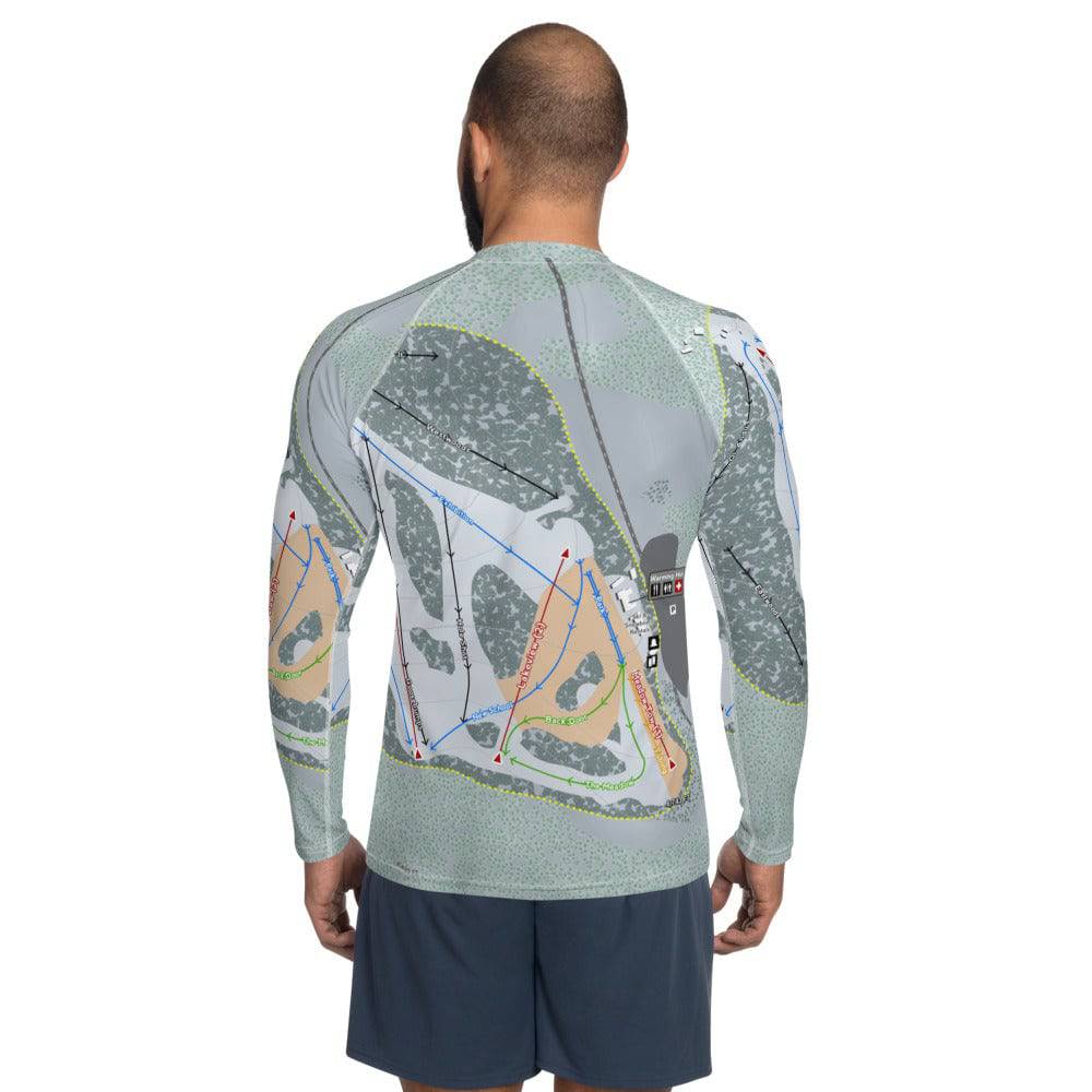 Alta Sierra, California Ski Trail Map Men's Base Layer Top - Powderaddicts