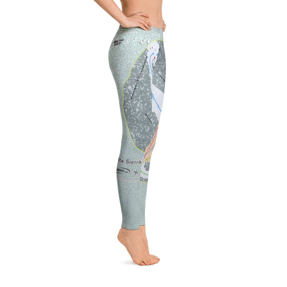 Alta Sierra, California Ski Trail Map Women's Base Layer Bottom - Powderaddicts