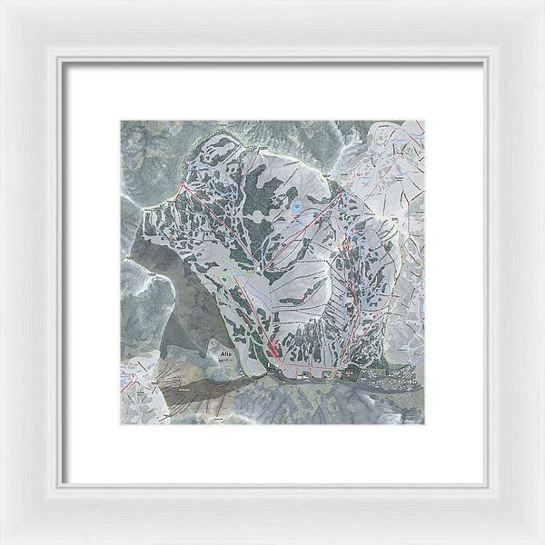 Alta Ski Trail Map - Framed Print - Powderaddicts