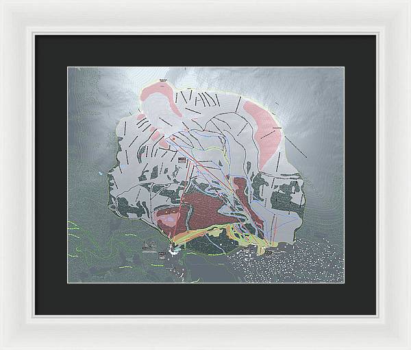 Alyeska Ski Trail Map - Framed Print - Powderaddicts